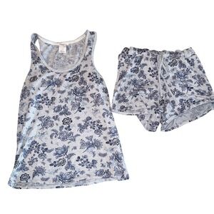 Lucky Brand Gray/Blue Pajama Set Size Small